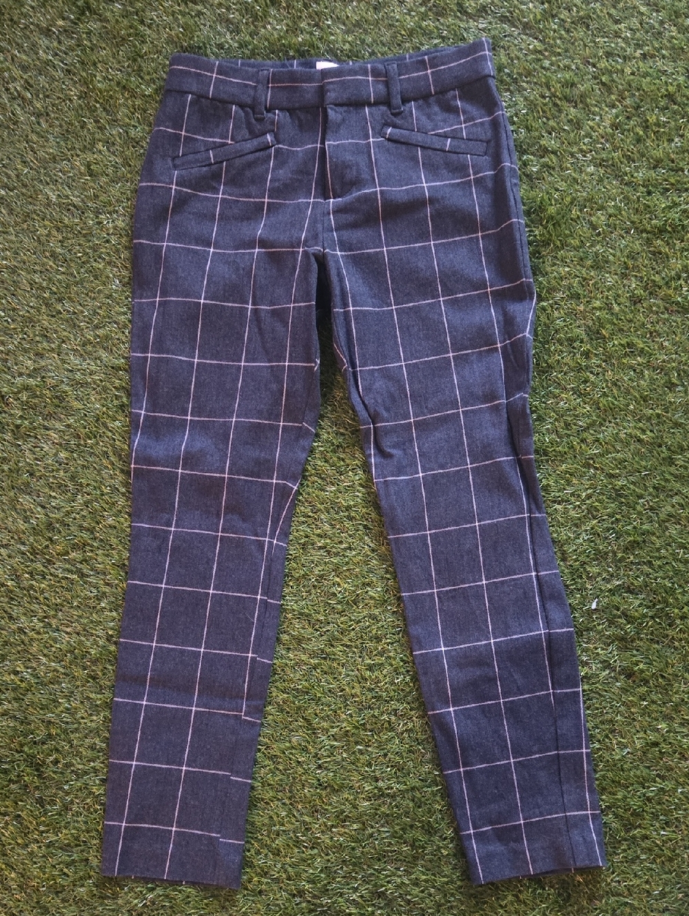 GAP Navy Dress Pants with White Windowpane